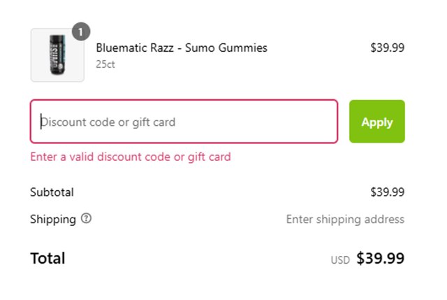 Happi Hemp checkout page showing Happi Hemp discount code box | Screenshot taken by SimplyCodes community member on Dec 12, 2024