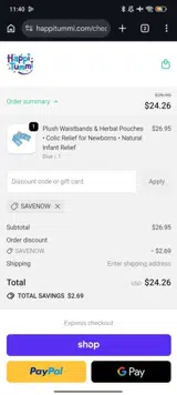 SAVENOW coupon verification screenshot