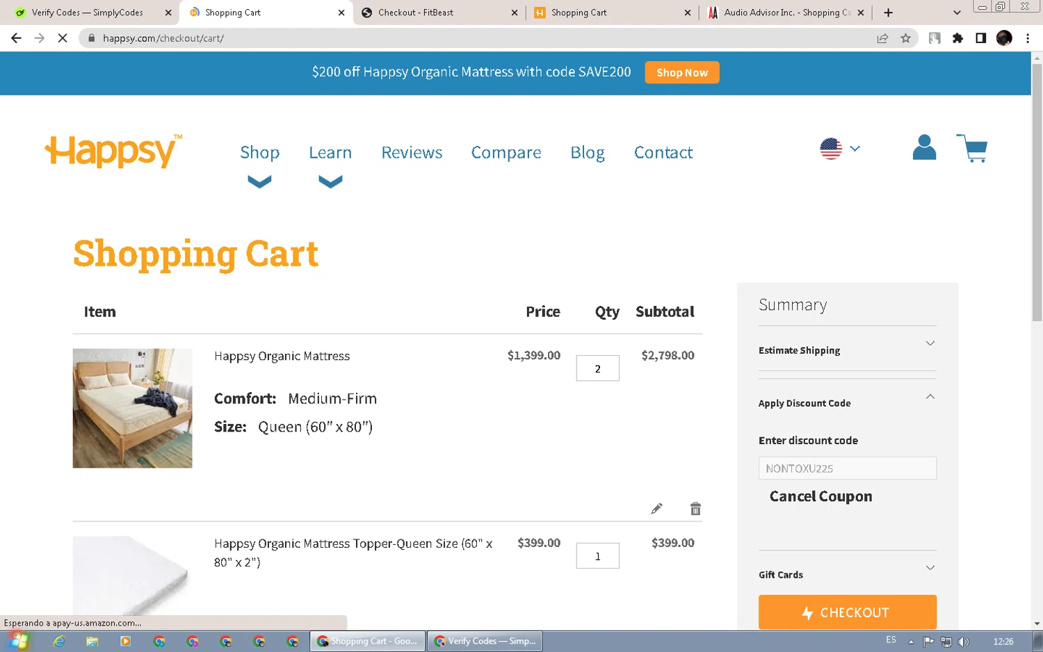 where to use Happsy promo code box