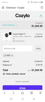 Happy Baby Carriers coupon verification screenshot