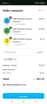 CSSB53 coupon verification screenshot