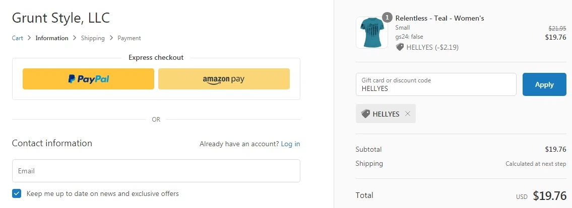 Happy Chef checkout page showing Happy Chef promo code box | Screenshot taken by SimplyCodes community member on Aug 8, 2020