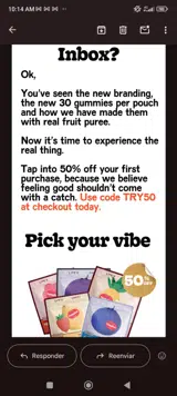 Happy Fruit coupon verification screenshot