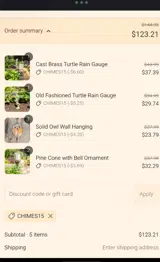 Happy Gardens coupon verification screenshot