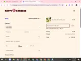 Happy Gardens coupon verification screenshot
