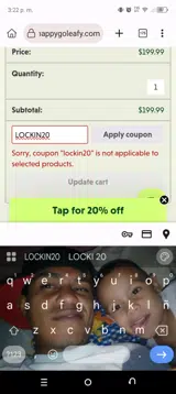 Happy Go Leafy coupon verification screenshot