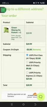 Happy Go Leafy coupon verification screenshot