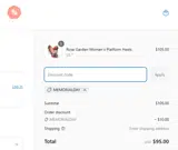 MEMORIAL coupon verification screenshot