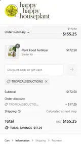 TROPICALSEDUCTIONS coupon verification screenshot