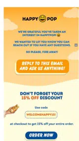 welcomehappy15 coupon verification screenshot