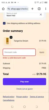 LABOR15 coupon verification screenshot