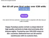 Happy Tuesdays coupon verification screenshot