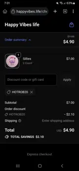 HOTROB20 coupon verification screenshot