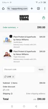 LIVB coupon verification screenshot