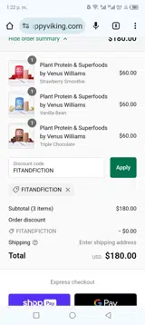 FITANDFICTION coupon verification screenshot
