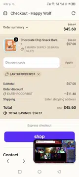 Happy Wolf coupon verification screenshot