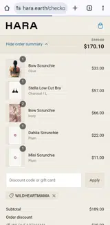WILDHEARTMAMA coupon verification screenshot