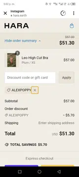 ALEXPOPPY coupon verification screenshot