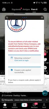 WELCOME coupon verification screenshot