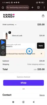 VVKHCR73 coupon verification screenshot