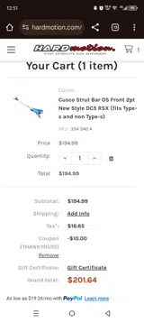 Thankyou10 coupon verification screenshot