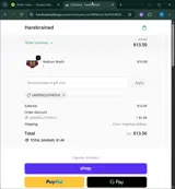 UNDERCLOTHES10 coupon verification screenshot