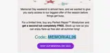 MEMORIAL26 coupon verification screenshot