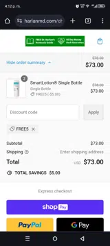 Free5 coupon verification screenshot
