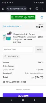 LVQJDCHV coupon verification screenshot