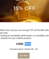 PD15 coupon verification screenshot