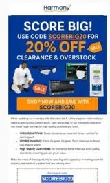 SCOREBIG20 coupon verification screenshot