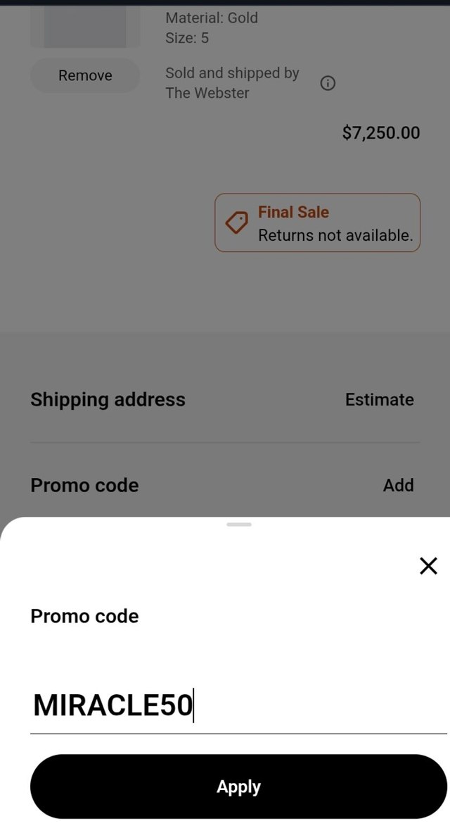 Harpers Bazaar checkout page showing Harpers Bazaar promo code box | Screenshot taken by SimplyCodes community member on May 10, 2025