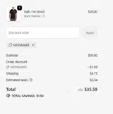 MONMAR5 coupon verification screenshot
