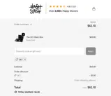 HashStash coupon verification screenshot