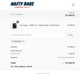Hasty Bake coupon verification screenshot