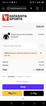 SAVE10 coupon verification screenshot