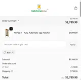 Hatching Time coupon verification screenshot