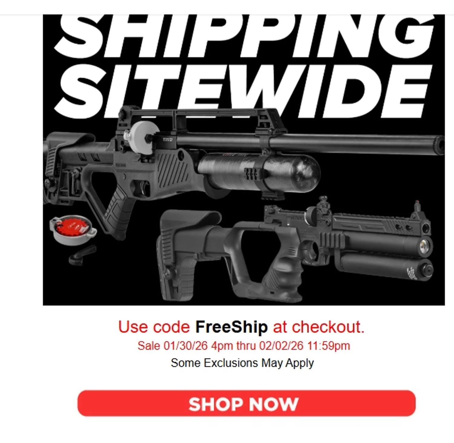 HatsanUSA coupon code screenshot showing code FreeShip applied at HatsanUSA checkout page. Uploaded by SimplyCodes community member Mdeoca on Jan 30, 2026