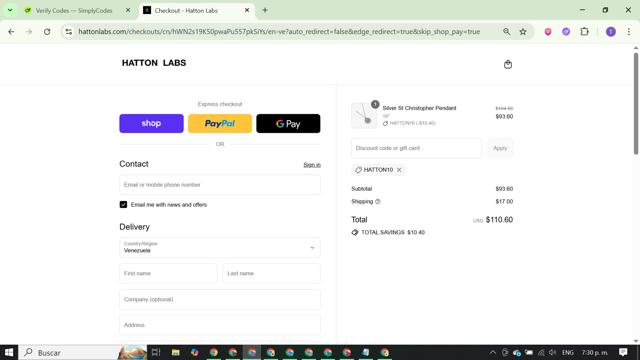 Hatton Labs checkout page showing Hatton Labs discount code box | Screenshot taken by SimplyCodes community member on Sep 11, 2025