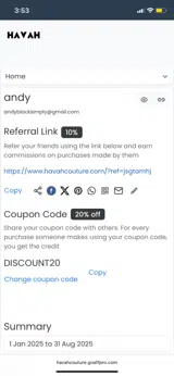 DISCOUNT20 coupon verification screenshot