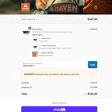 TERRADRIFT coupon verification screenshot