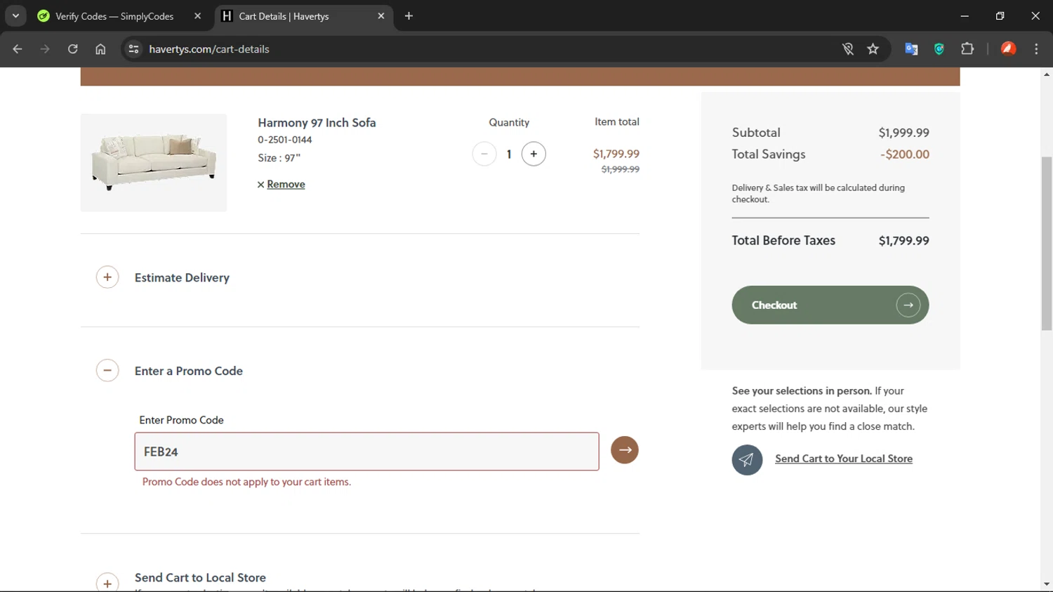 Havertys Promo Codes 100 Off Coupons in August 2024 SimplyCodes