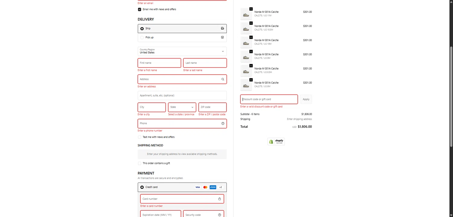 HAVN discount code screenshot showing code LASTSIZE10 applied at HAVN checkout page. Uploaded by SimplyCodes community member ValiantCollector5333 on Jan 30, 2026