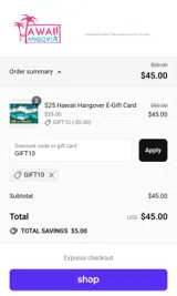 GIFT10 coupon verification screenshot