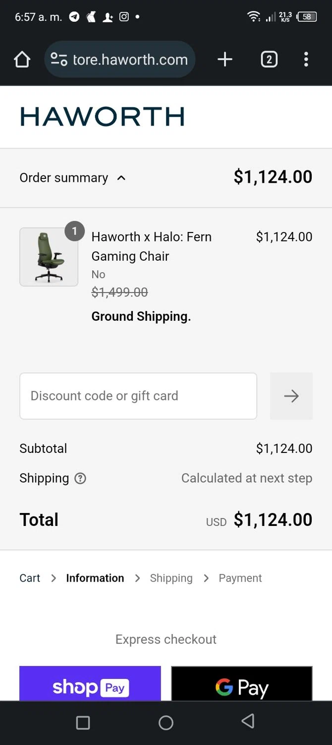 Haworth Store promo code screenshot showing code NEW10 applied at Haworth Store checkout page. Uploaded by SimplyCodes community member Firmino on Dec 28, 2024
