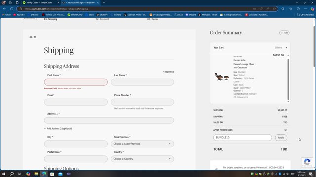 HAY checkout page showing HAY promo code box | Screenshot taken by SimplyCodes community member on Jan 5, 2025