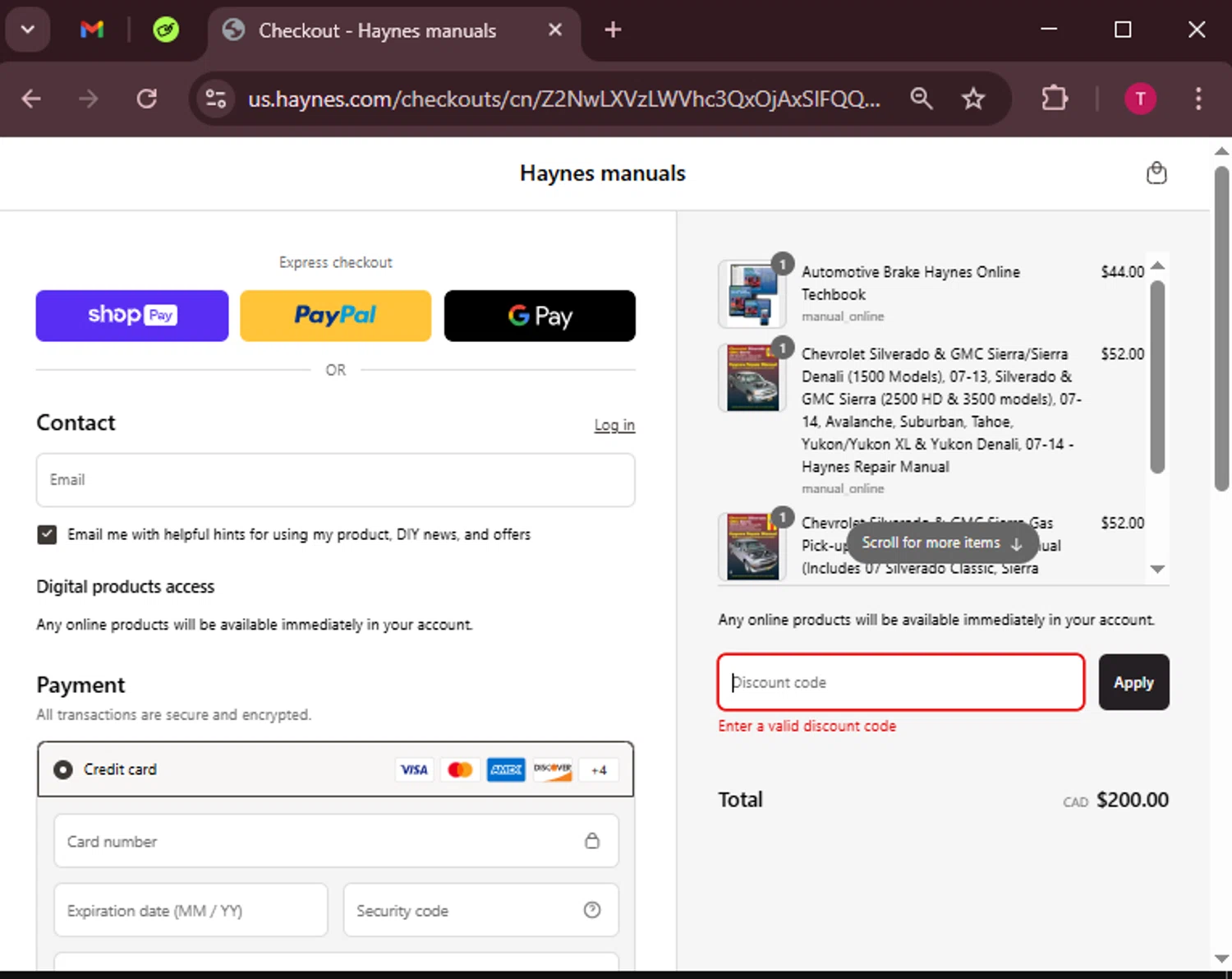 Haynes coupon code screenshot showing code marsave applied at Haynes checkout page. Uploaded by SimplyCodes community member WiseScout3498 on Mar 31, 2025