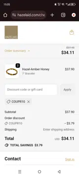 Coupr10 coupon verification screenshot