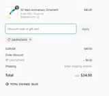 SAVENOW35 coupon verification screenshot