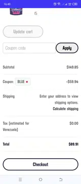 Haze Store coupon verification screenshot
